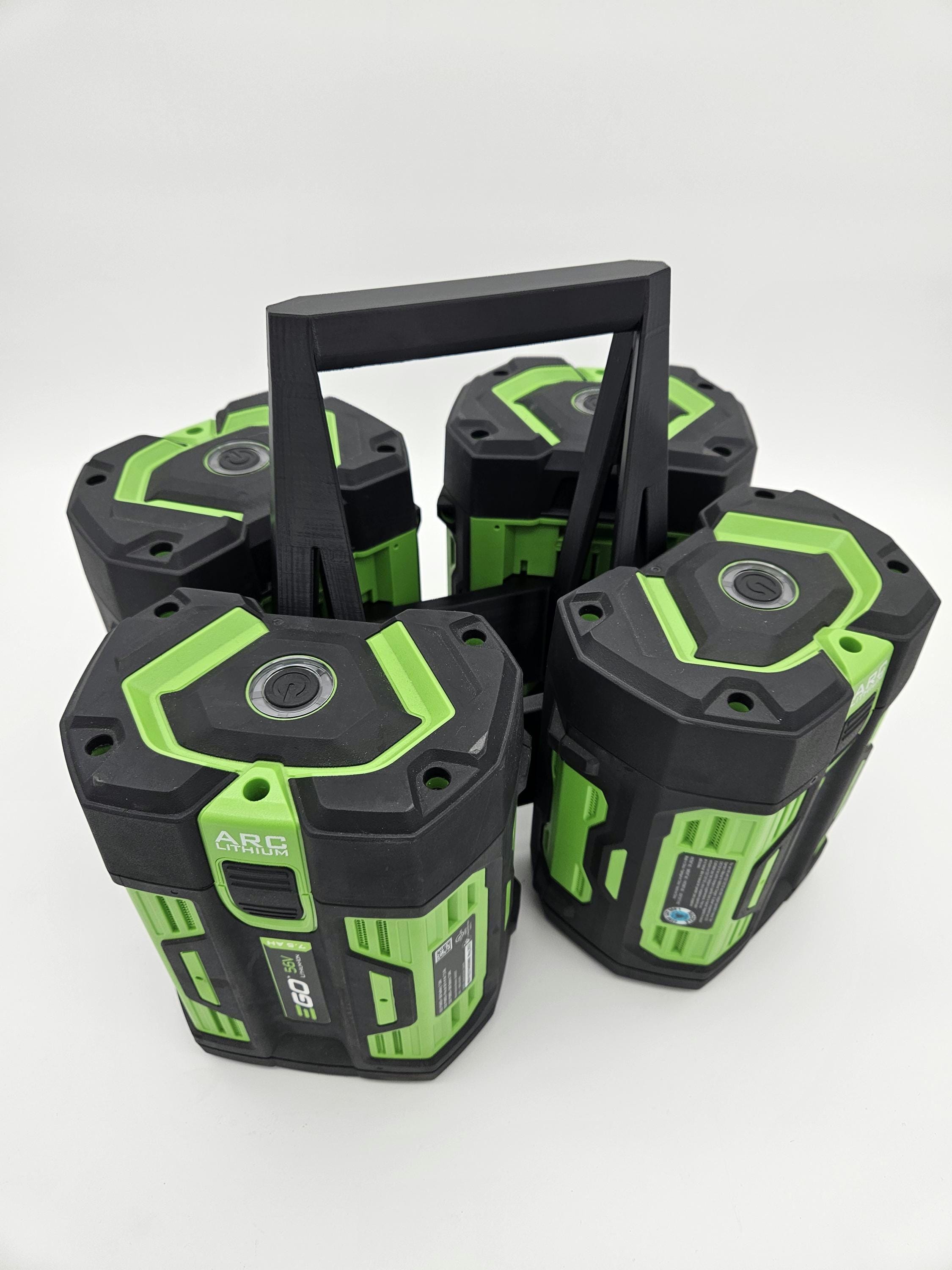 4-Battery Carrier for EGO Power+ | Portable EGO 56V Battery Handle | Easy Carry Organizer